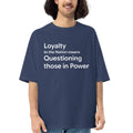 The Questioning Oversized Tee - Navy Blue
