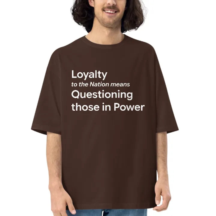 The Questioning Oversized Tee - Brown