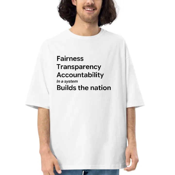 The Advocacy Oversized Tee - White