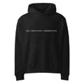 Self-Employed ≠ Unemployed • Oversized Hoodie • Black