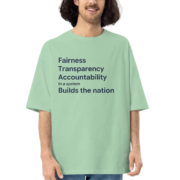 The Advocacy Oversized Tee - Sage Green
