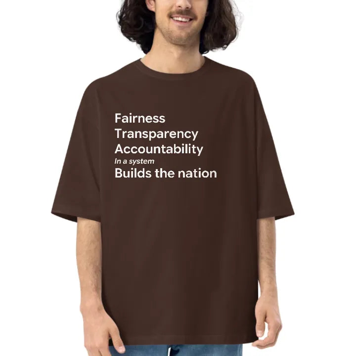 The Advocacy Oversized Tee - Brown