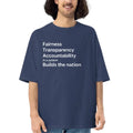 The Advocacy Oversized Tee - Navy Blue