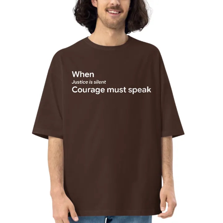 The Courage Oversized Tee - Brown