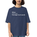 The Courage Oversized Tee - Navy Blue